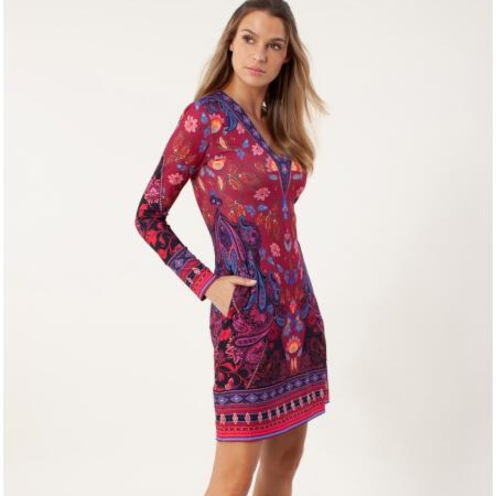 Hale Bob Tawny Jersey Dress S